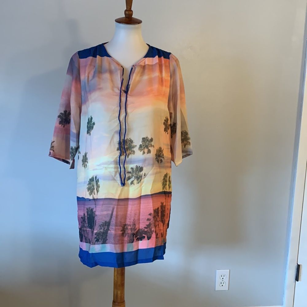 [Lovers + Friends] Colorful Palm Tree Dress